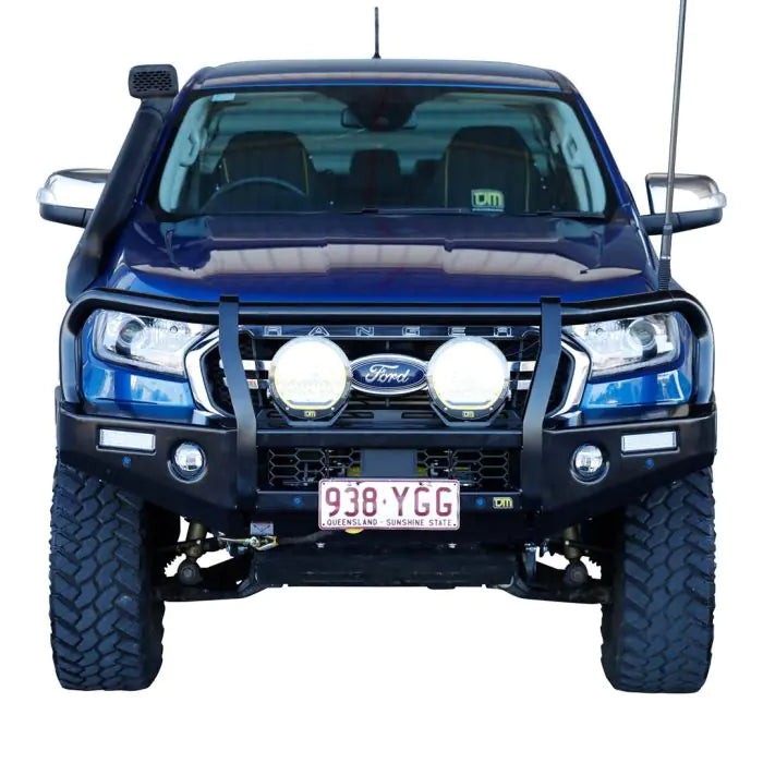 TJM OUTBACK BULL BAR BLACK STEEL- FORD RANGER PXIII 08/18-05/22