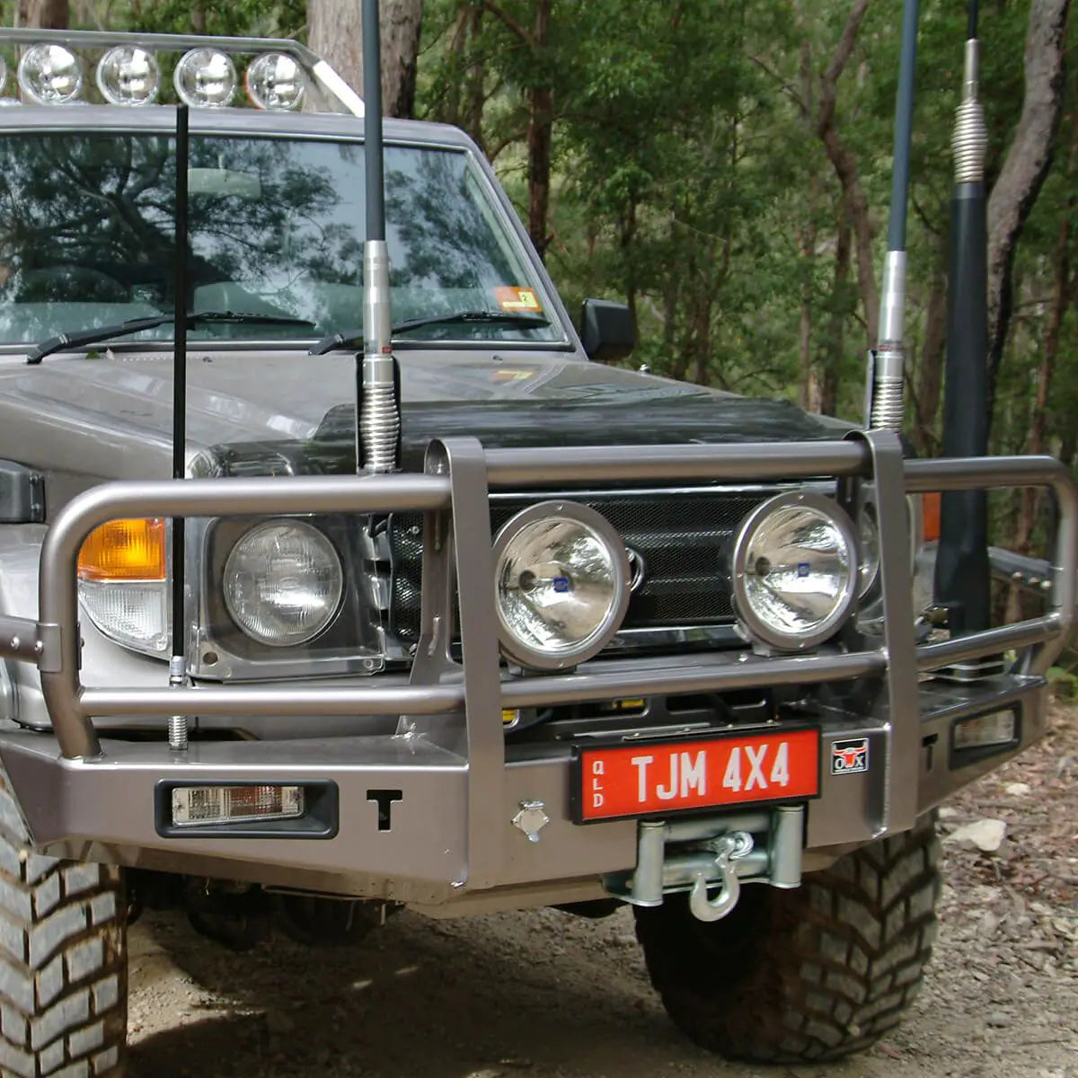 TJM Outback Bull Bar Black Steel