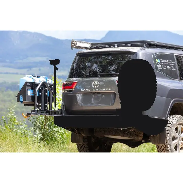 TOYOTA LANDCRUISER 300 Series (2021+)-TJM REAR PROTECTION BAR BLACK STEEL