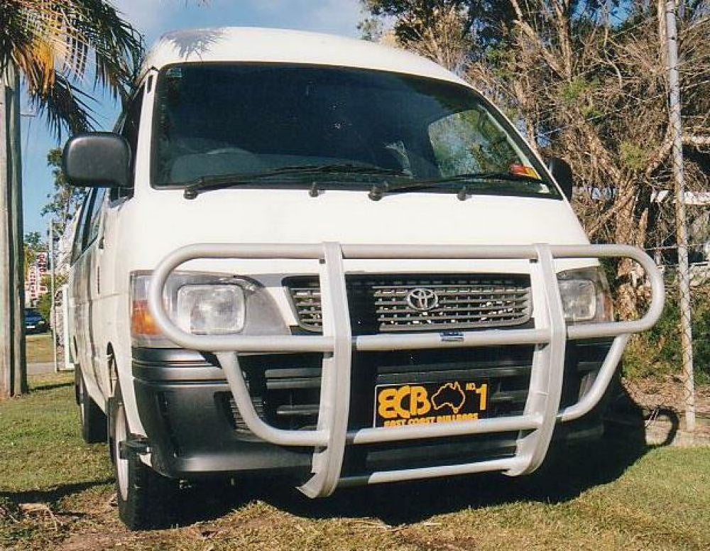 TOYOTA HIACE 11/1998-02/2005 ECB ALLOY BULL BAR SILVER POWDERCOAT