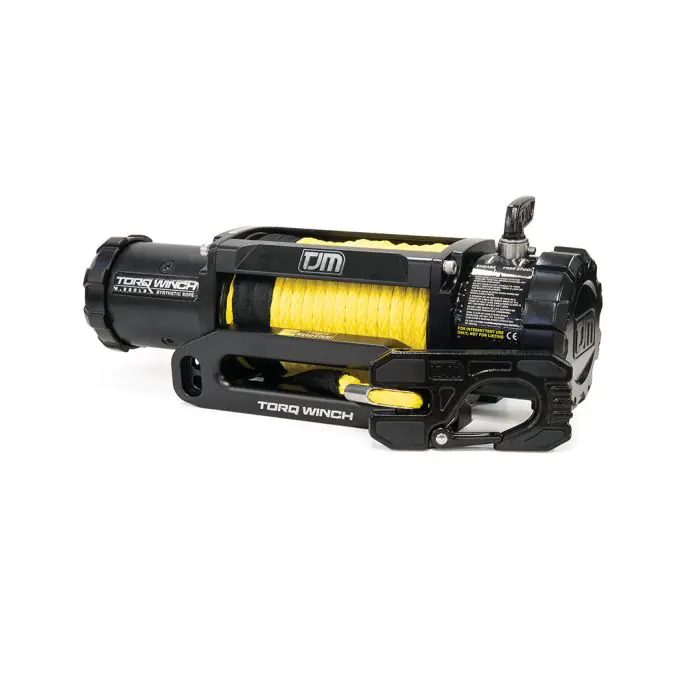 TJM TORQ WINCH 9500LB WITH YELLOW SYNTHETIC ROPE
