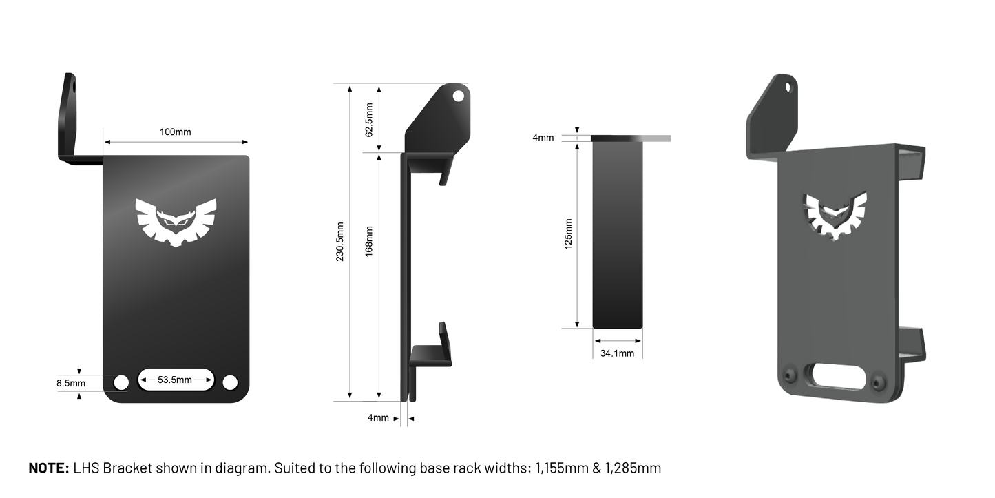 STEDI LIGHT BAR BRACKET SUIT ARB BASE RACK