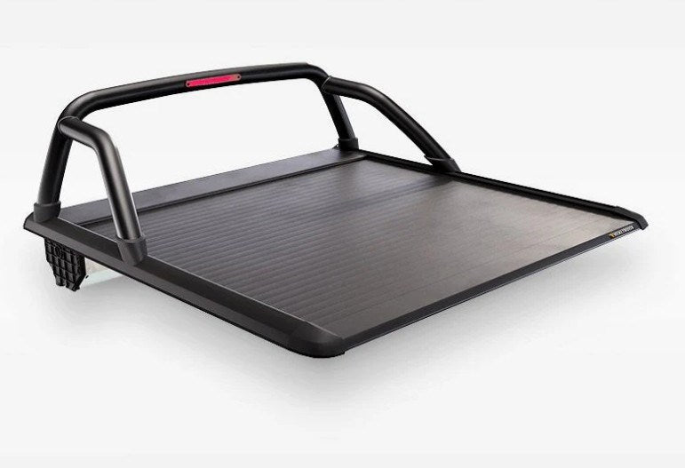 REALTRUCK EVOE ELECTRIC ROLL COVER BLACK & SPORTS BAR BUNDLE TOYOTA HILUX (A-DECK) 2015-2025