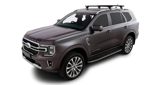 RHINO RACKS VORTEX RX200 2 BAR ROOF RACK SUIT FORD Everest U704 5dr SUV With Raised Rail 22 On