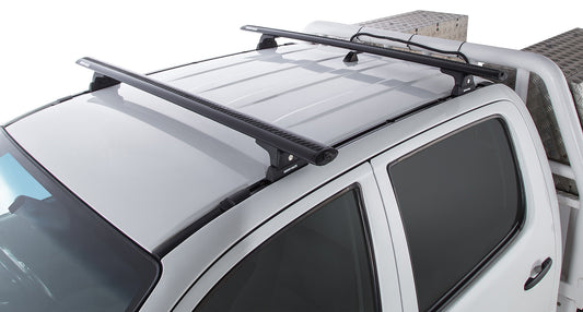 RHINO RACKS VORTEX RLT600 TRACKMOUNT BLACK 2 BAR ROOF RACK