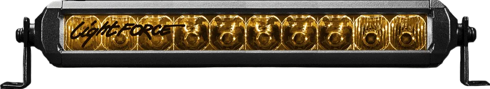 LIGHTFORCE 10" SINGLE ROW VIPER LIGHT BAR - AMBER LENS 10 X 5W - OFF ROAD USE ONLY