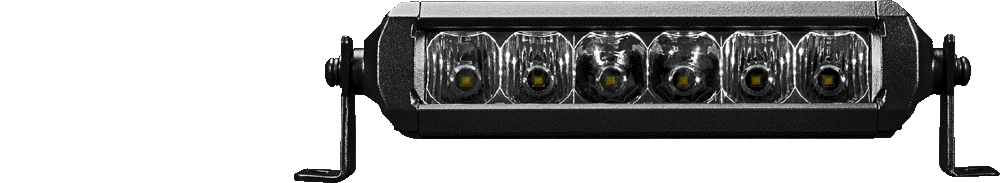 LIGHTFORCE 6" (152MM) SINGLE ROW VIPER LIGHT BAR 6 X 5W