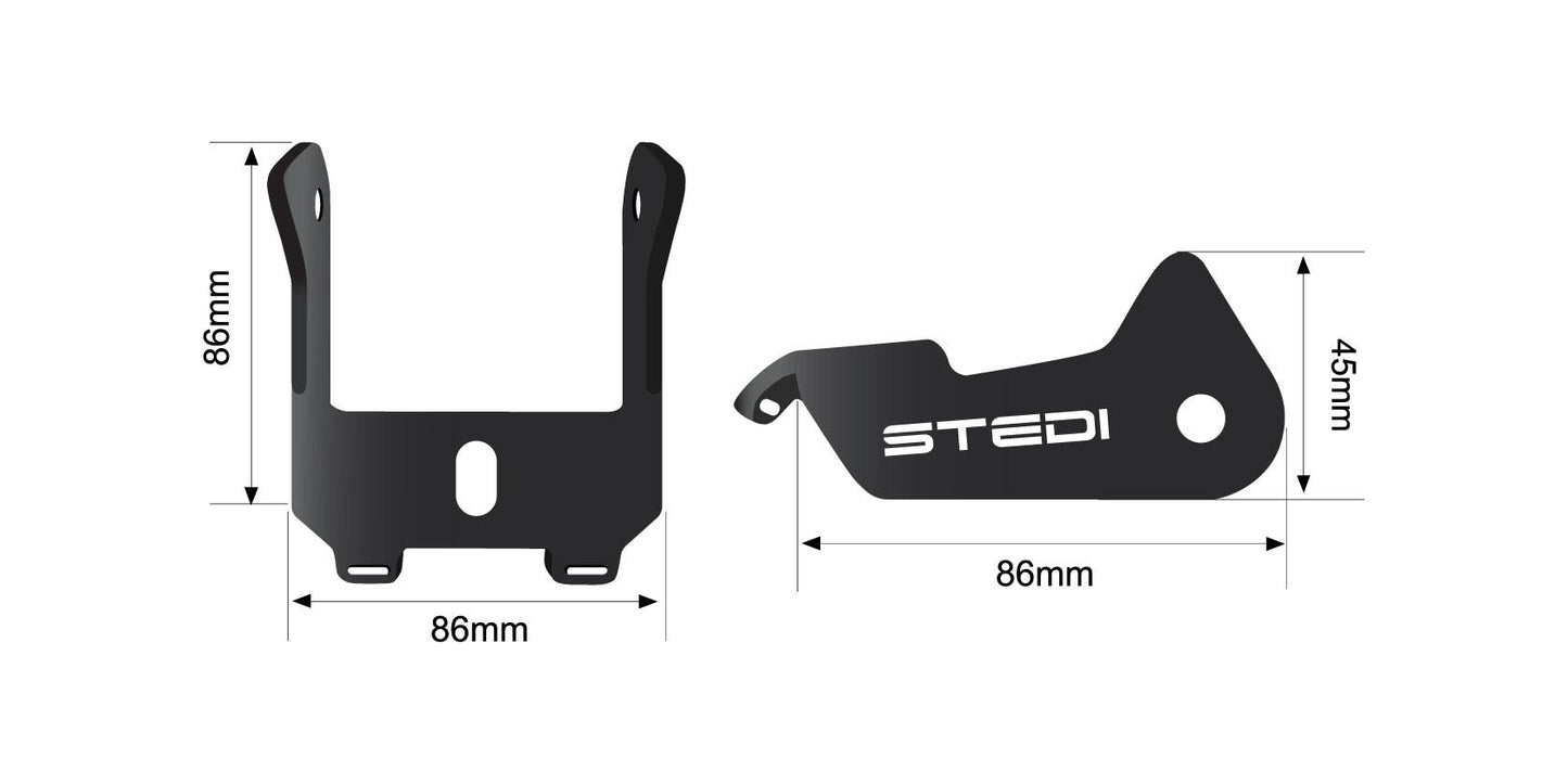 STEDI TYPE-X EVO MINI 4" UNDER RACK BRACKET