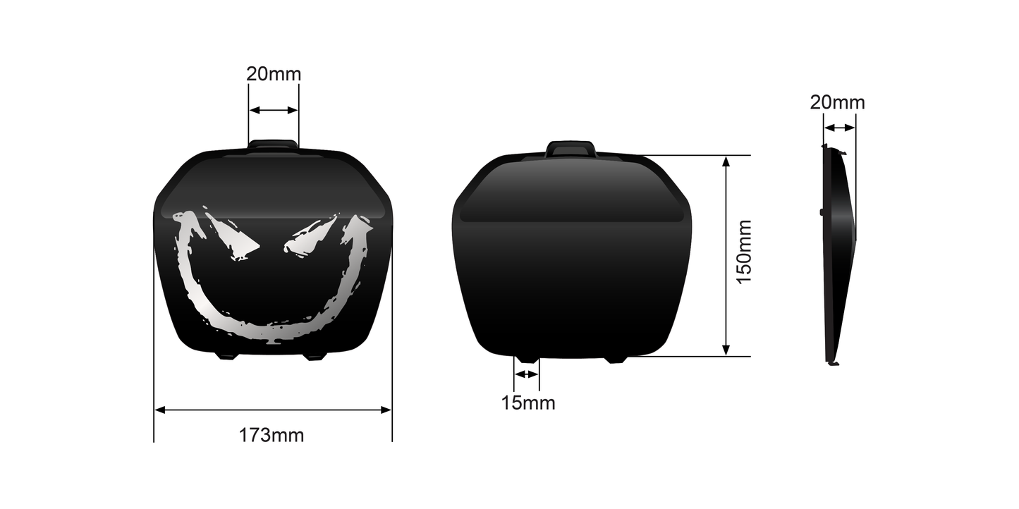 STEDI TYPE X EVO BLACK OUT COVER (SMILEY) (X1)