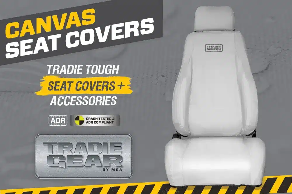 MITSUBISHI MQ/MR TRITON MSA TRADIE GEAR SEAT COVERS GREY CANVAS FRONTS