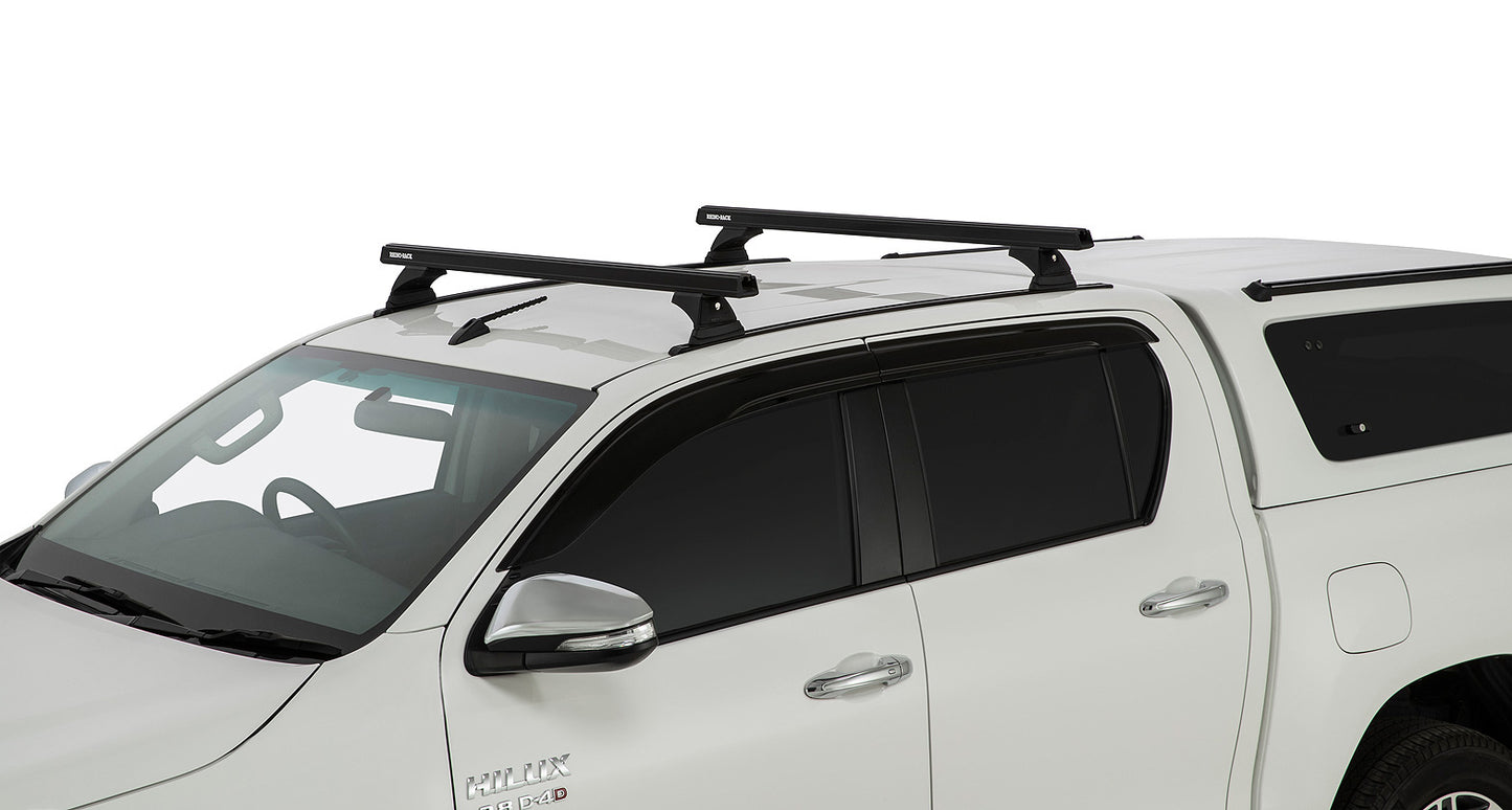 Heavy Duty RCH Trackmount Black 2 Bar Roof Rack