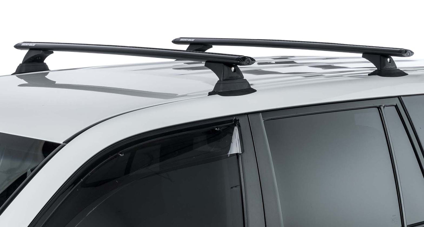 RHINO RACKS VORTEX RCH BLACK 3 BAR ROOF RACK TO SUIT -TOYOTA LandCruiser 200 Series 5dr 4WD 07 to 21 - LEXUS LX570 4dr 4WD 11/07 to 11/15