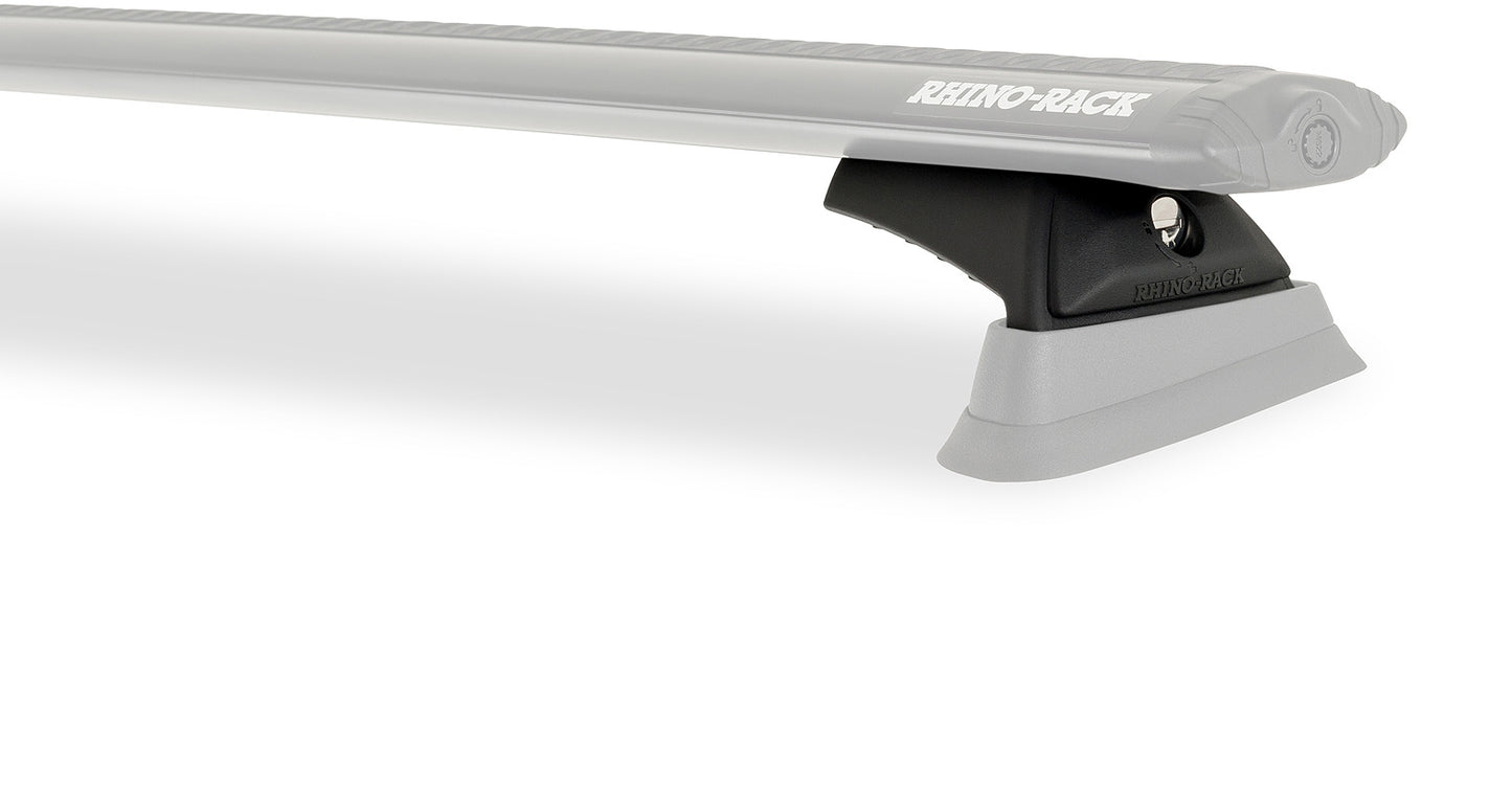 RHINO RACKS VORTEX RCL BLACK 2 BAR ROOF RACK - ISUZU MU-X Gen1, LS-T 5dr SUV With Roof Rails 13 to 21