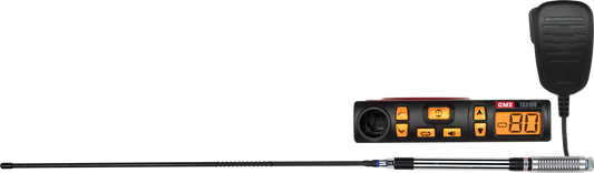 Walkie talkie with telescopic antenna on a white background