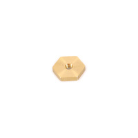 M6 x 21.43mm x 4.4mm Brass Hex Nut (4 Pack)