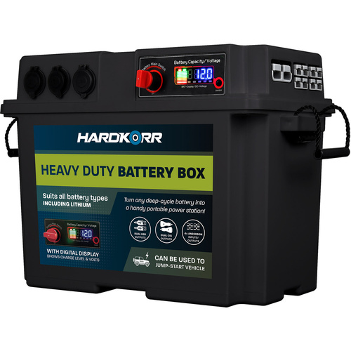 HARDKORR Heavy Duty Battery Box - Black