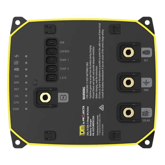 TJM by PROJECTA intelli-charge DC to DC 25A charger with MPPT solar.