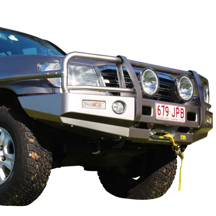 TOYOTA LANDCRUISER 100 Series IFS TJM OUTBACK BULL BAR BLACK STEEL