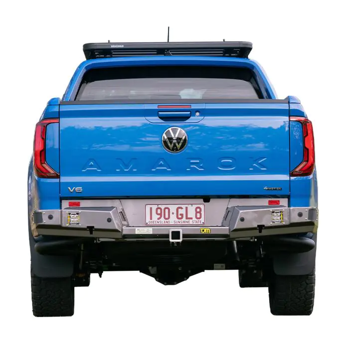 VOLKSWAGEN AMAROK (05/23+) TJM REAR PROTECTION STEP TOWBAR BLACK STEEL