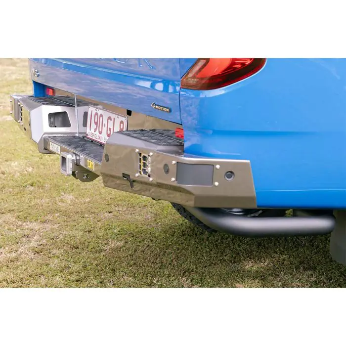 VOLKSWAGEN AMAROK (05/23+) TJM REAR PROTECTION STEP TOWBAR BLACK STEEL