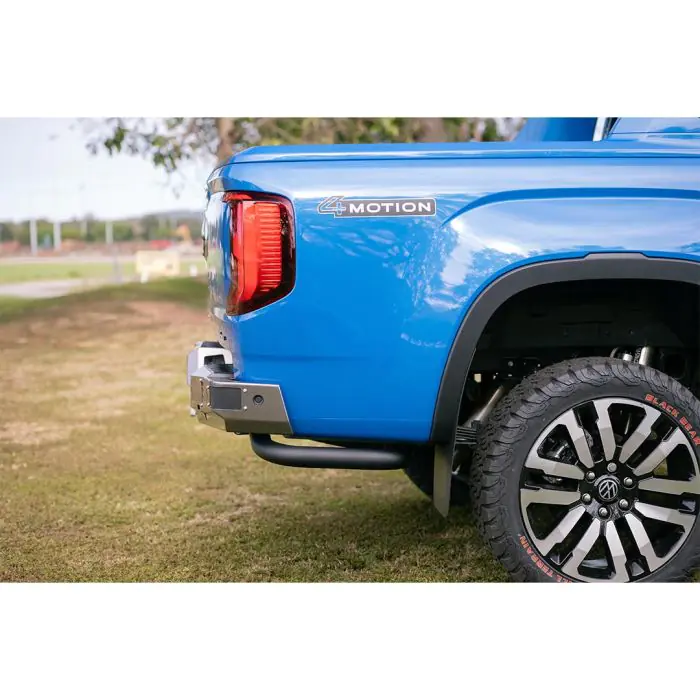 VOLKSWAGEN AMAROK (05/23+) TJM REAR PROTECTION STEP TOWBAR BLACK STEEL
