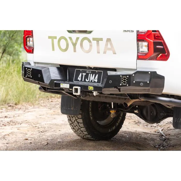 TJM REAR PROTECTION STEP TOWBAR BLACK STEEL