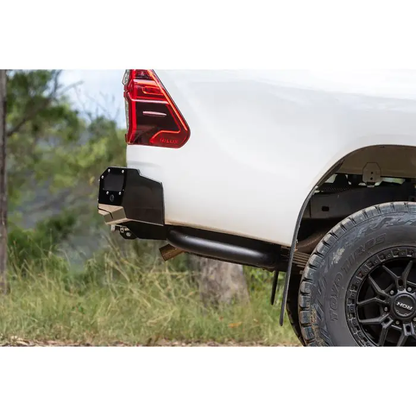 TJM REAR PROTECTION STEP TOWBAR BLACK STEEL