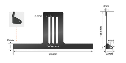 STEDI ROOF RACK LIGHT BRACKET (PAIR) | MICRO 13.9"
