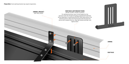 STEDI ROOF RACK LIGHT BRACKET (PAIR) | MICRO 13.9"