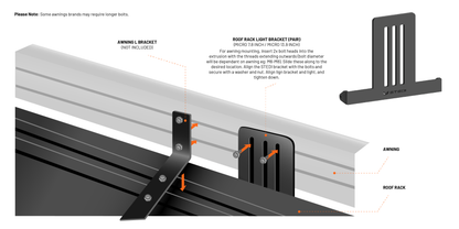 STEDI ROOF RACK LIGHT BRACKET (PAIR) | MICRO 7.8"