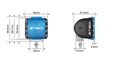 STEDI C4 BLACK EDITION LED LIGHT CUBE SPOT
