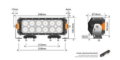 STEDI ST3301 PRO 11" 12 LED LIGHT BAR
