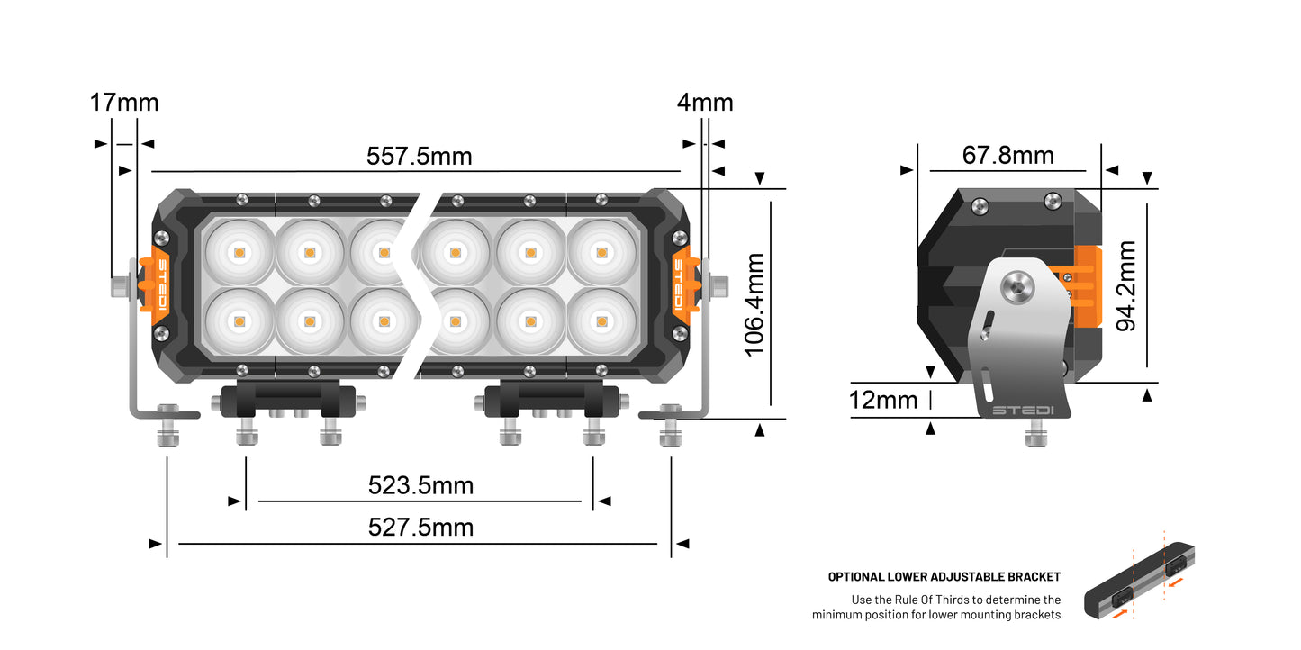 STEDI ST3303 PRO 23.3" 32 LED LIGHT BAR