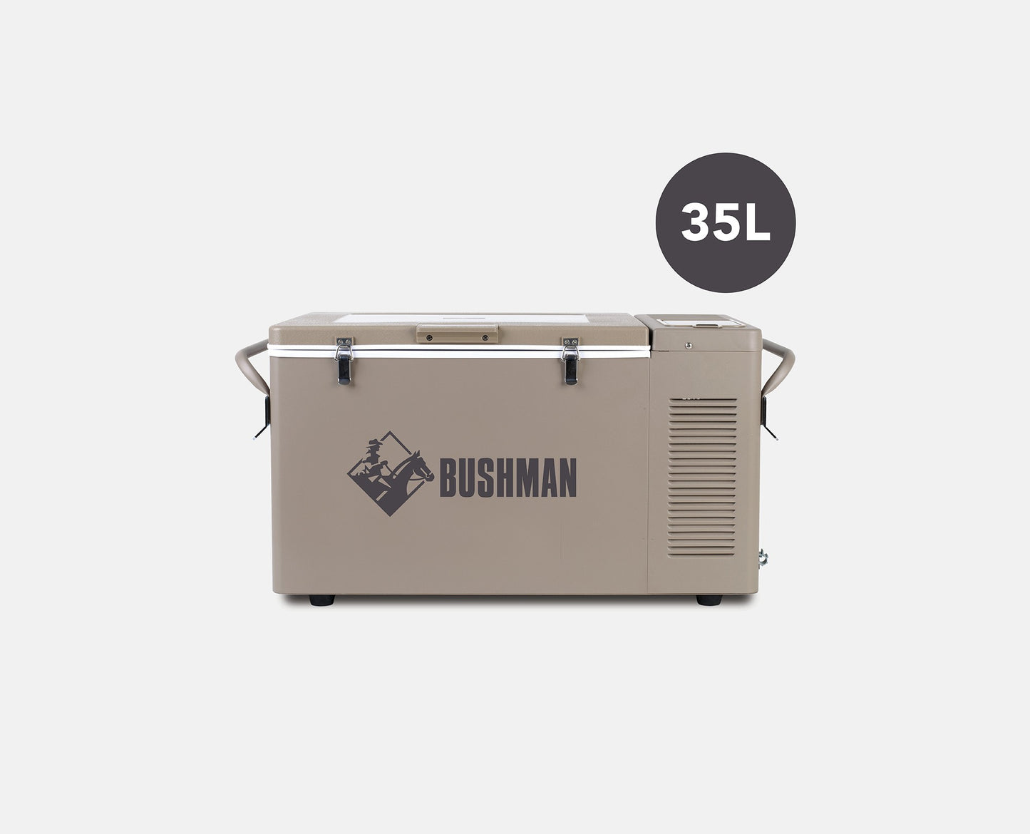 BUSHMAN HD-SERIES FRIDGE / FREEZER 35-52L 12/24V INC EXTENSION KIT, COVER & A/C TRANSFORMER