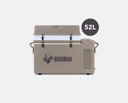 BUSHMAN HD-SERIES FRIDGE / FREEZER 35-52L 12/24V INC EXTENSION KIT, COVER & A/C TRANSFORMER