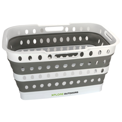 XPLORE OUTDOORS COLLAPSIBLE LAUNDRY BASKET WITH FOLD OUT LEGS