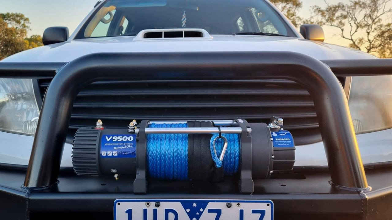 VRS WINCH 12V 9500LB SYNTHETIC ROPE