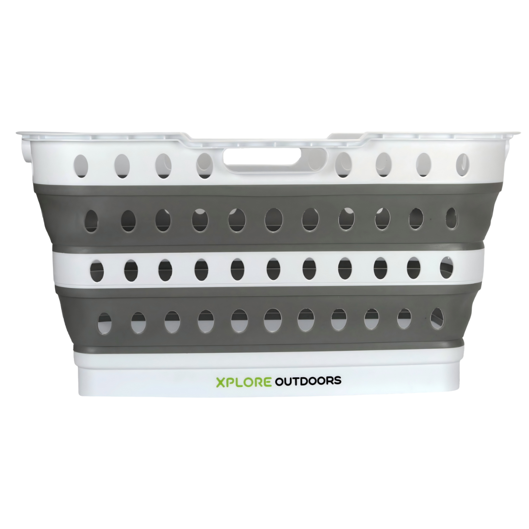 XPLORE OUTDOORS COLLAPSIBLE LAUNDRY BASKET WITH FOLD OUT LEGS