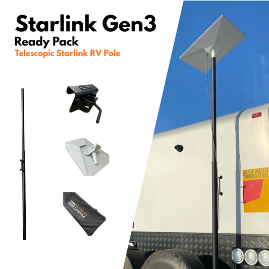BBQARM STARLINK GEN 3 READY PACK WITH TELESCOPIC STARLINK RV POLE