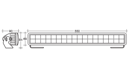 NARVA 9-32V LED LIGHT BAR 550MM 180W