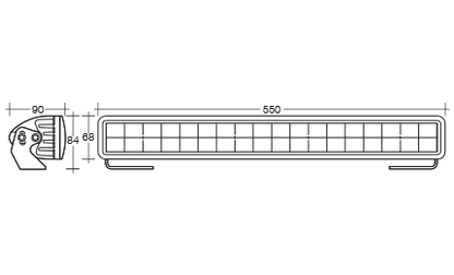 NARVA 9-32V LED LIGHT BAR 550MM 180W