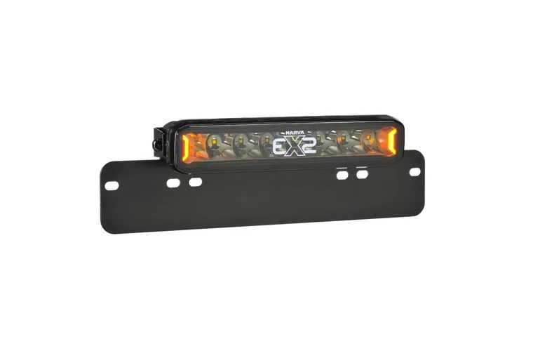 NARVA 10" EX2 BLACKOUT SINGLE ROW LIGHT BAR WITH LICENCE PLATE BRACKET