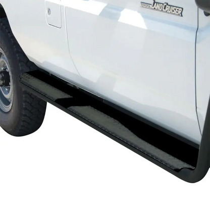 TJM SIDE STEPS MODULAR STEEL TEX BLACK 63MM