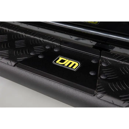 MITSUBISHI TRITON MV / NISSAN NAVARA D27-TJM SIDE STEPS MODULAR STEEL TEX BLACK 63MM