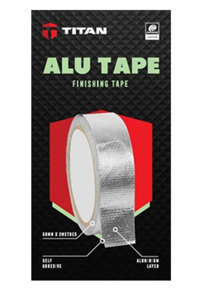 TITAN HEAVY DUTY ALUMINIUM TAPE 50x2000MM SELF ADHESIVE ALUMINIUM TAPE