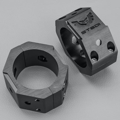 STEDI 75mm TO 77mm HEX BULL BAR TUBE MOUNTING BRACKETS