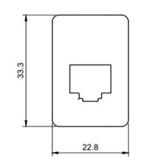 TOYOTA UHF FACE PLATE RJ45 TY2
