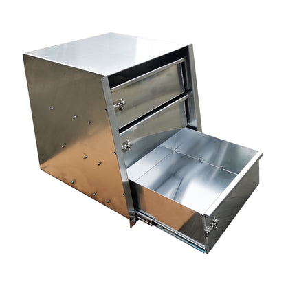 ETB ALLOY UTE CANOPY 3 DRAWER DRAW SLIDE WHITE 470mm