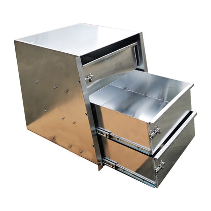 ETB ALLOY UTE CANOPY 3 DRAWER DRAW SLIDE WHITE 470mm