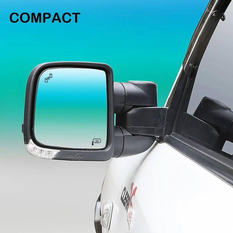 HOLDEN COLORADO & ISUZU D-MAX & MU-X (2012-2020)-CLEARVIEW COMPACT TOWING MIRRORS